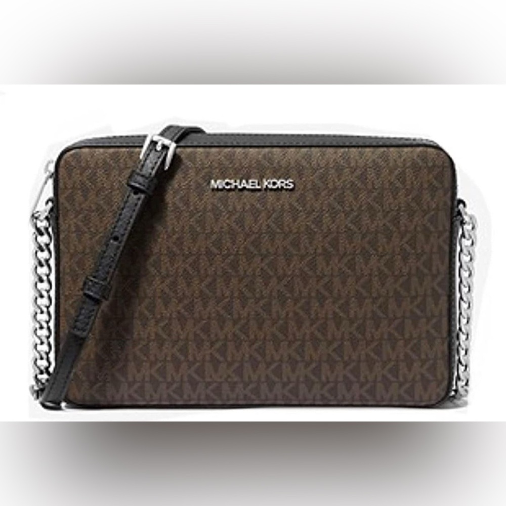 MICHAEL KORS JET BLK/BRWN CROSSBODY
